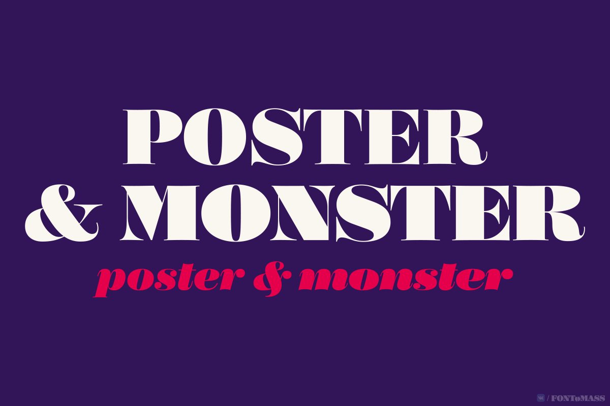 Przykład czcionki Poster Display Monster